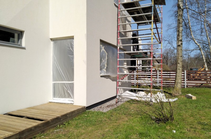 Travaux de rénovation extérieure d'habitation